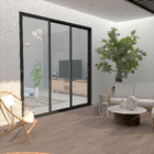 Kit Porta Alumínio de Correr Direito|Esquerdo Preta 210x200cm Com Batente Nobre  CRV